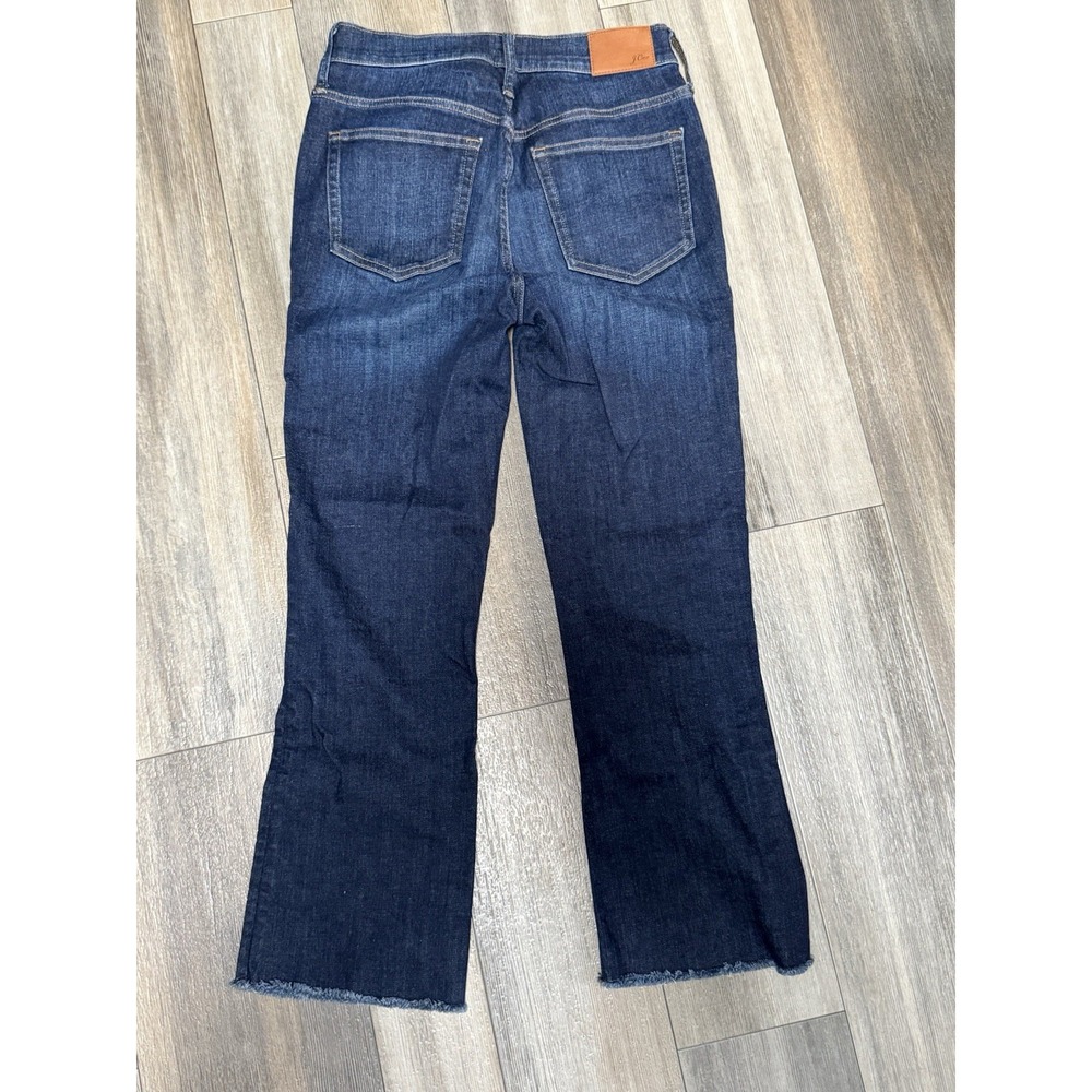 J.Crew Denim Women's Sz 26 Blue Billie Demi Boot Cut Crop Button Fly Jeans - Picture 3 of 7